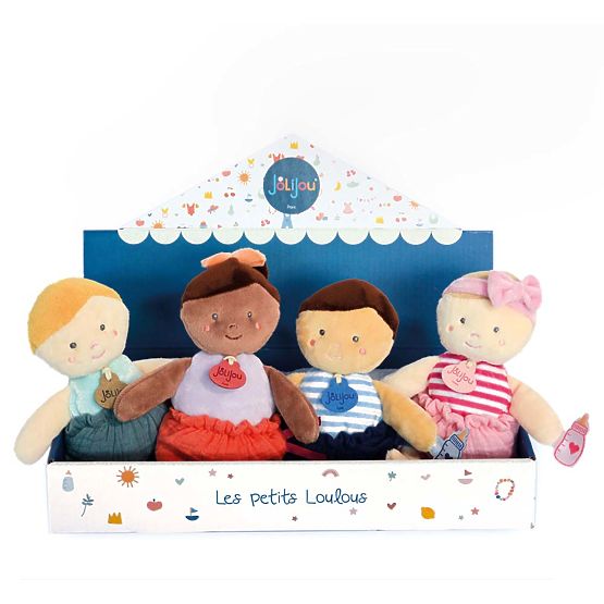 Poupée Doudou Jolijou 18 cm bleue