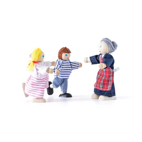Poupées pour maison de poupée, famille de 6 personnes
