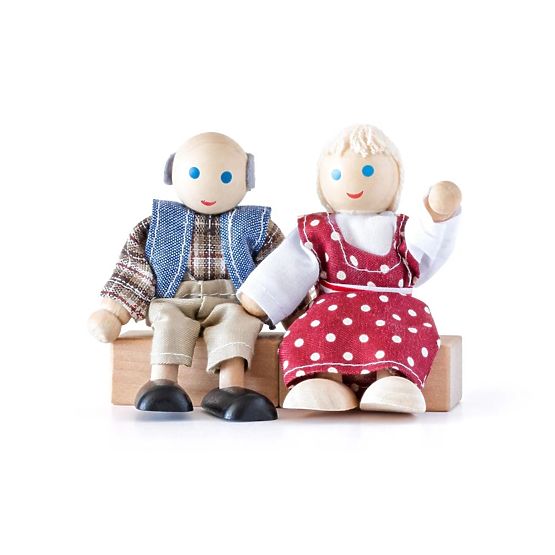 Poupées pour maison de poupée, famille de 6 personnes