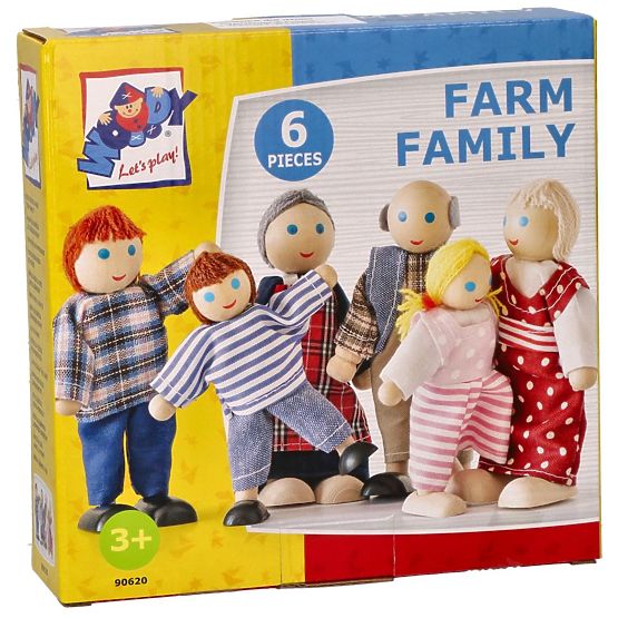 Poupées pour maison de poupée, famille de 6 personnes
