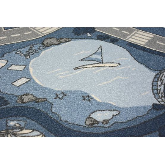 Pour enfants anti-dérapant tapis Street bleu