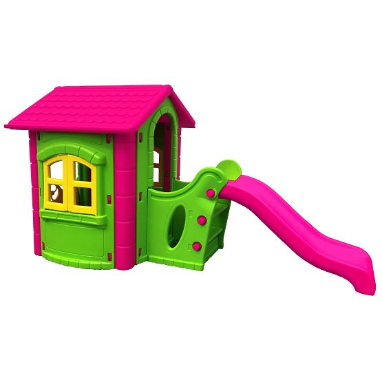 Pour enfants jardin maison de poupée avec diapositive