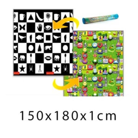 Pour enfants mousse tapis - Échiquier + numérique lane 150x180x1