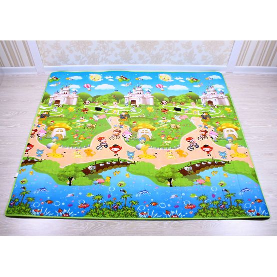 Pour enfants mousse tapis - maison lion + fée ville