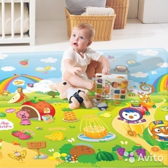 Pour enfants mousse tapis maison lion + marine monde