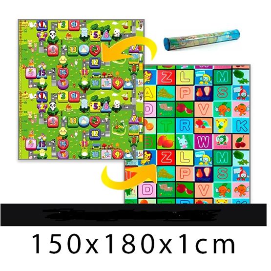Pour enfants mousse tapis - numérique lane + dés 150x180x1cm