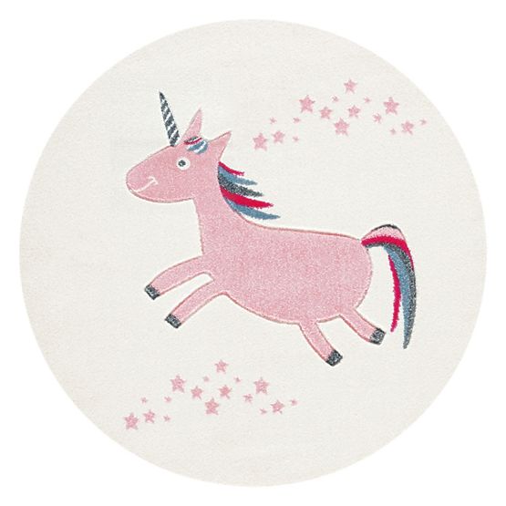 Pour enfants rond tapis licorne
