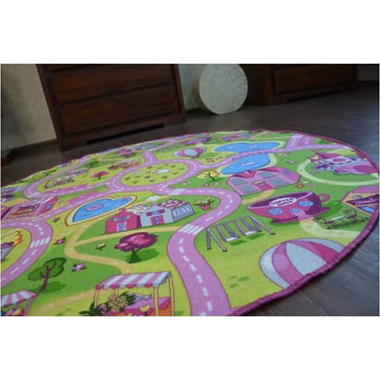Pour enfants rond tapis Sweet Town