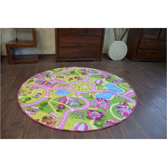 Pour enfants rond tapis Sweet Town