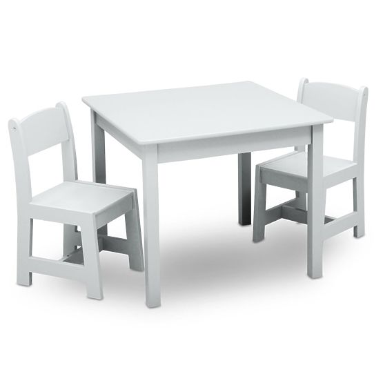 Pour enfants tableau avec chaises blanc