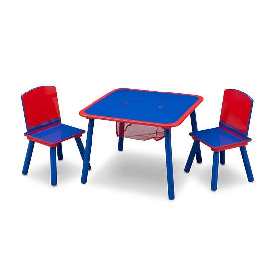 Pour enfants tableau avec chaises bleu-rouge