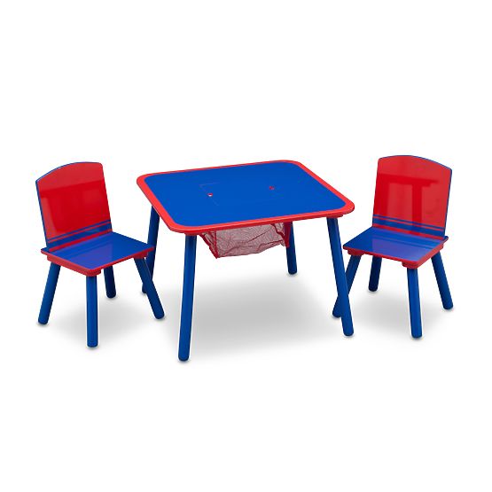 Pour enfants tableau avec chaises bleu-rouge