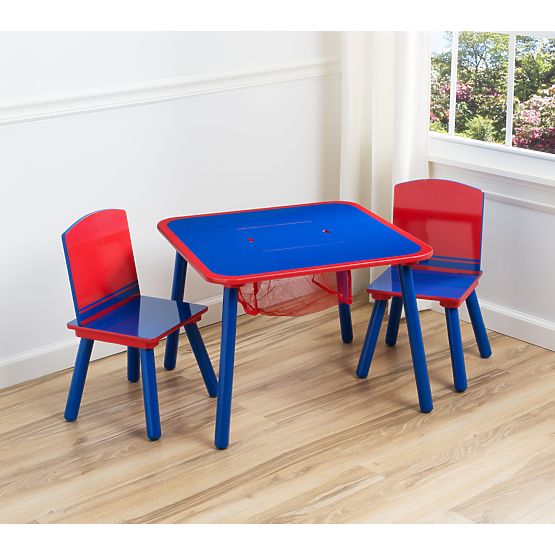 Pour enfants tableau avec chaises bleu-rouge