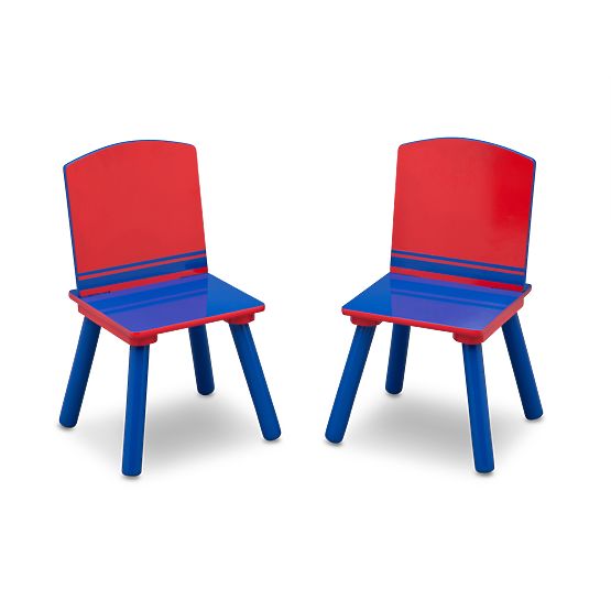 Pour enfants tableau avec chaises bleu-rouge
