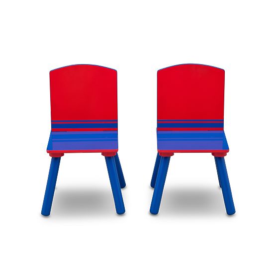 Pour enfants tableau avec chaises bleu-rouge