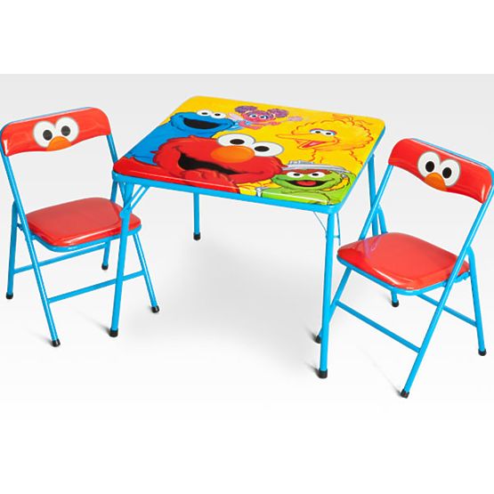 Pour enfants tableau avec chaises sésame Street