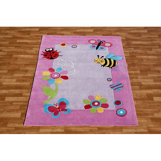 Pour enfants tapis Abeille rose