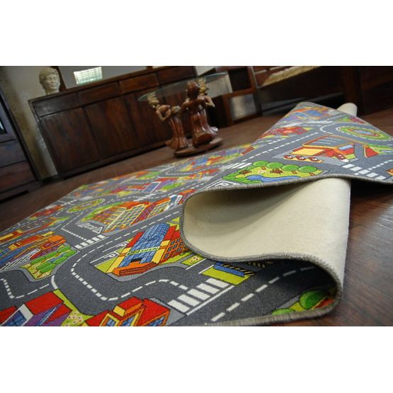 Tapis enfant BIG CITY - gris