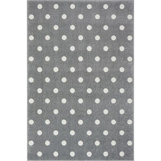Pour enfants tapis CIRCLE gris argenté/ blanc