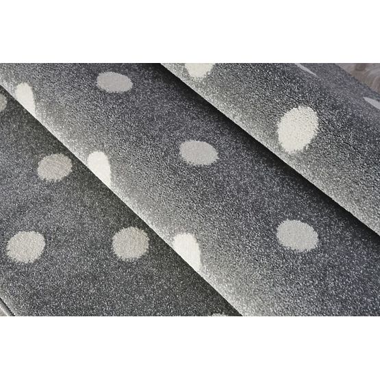 Pour enfants tapis CIRCLE gris argenté/ blanc