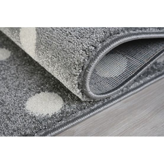 Pour enfants tapis CIRCLE gris argenté/ blanc