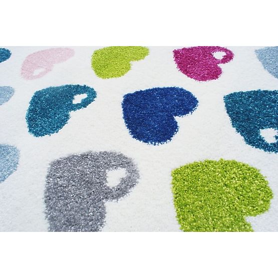 Pour enfants tapis coeurs en couleurs