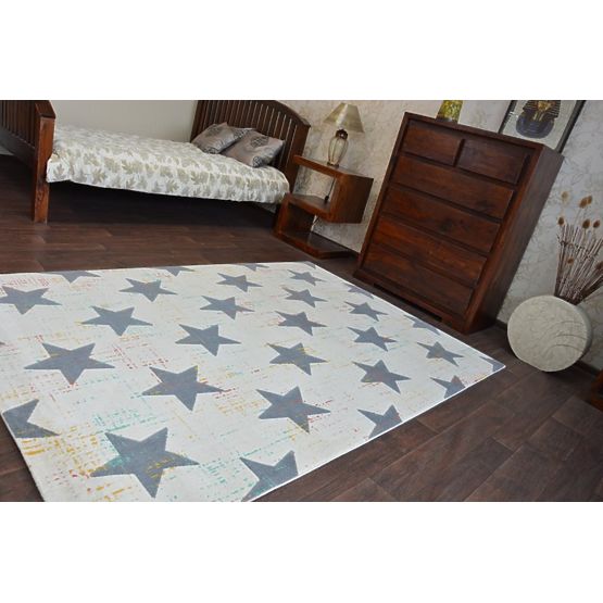 Pour enfants tapis Gris étoiles