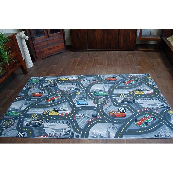 Pour enfants tapis - gris rue VOITURES