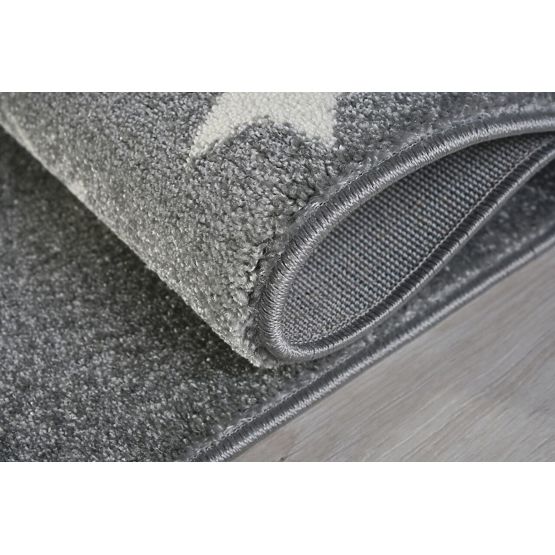 Pour enfants tapis HEAVEN gris argenté/ blanc