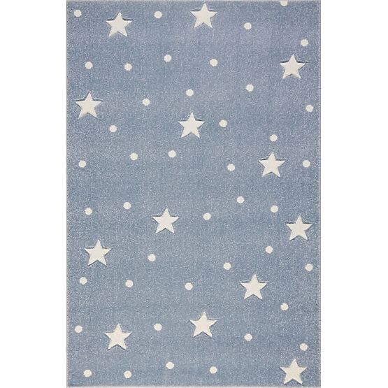 Pour enfants tapis HEAVEN gris argenté/ blanc