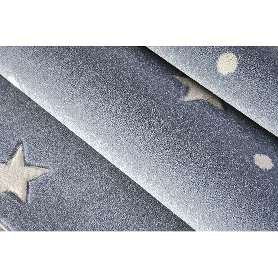 Pour enfants tapis HEAVEN gris argenté/ blanc