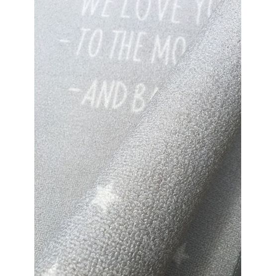 Pour enfants tapis LOVE YOU MOON argent-gris/blanc