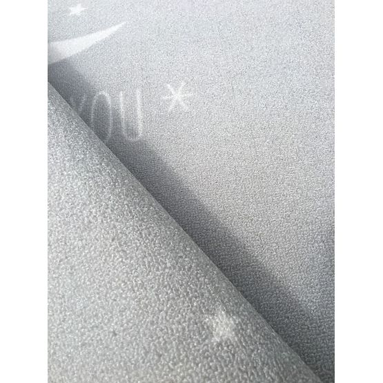Pour enfants tapis LOVE YOU MOON argent-gris/blanc