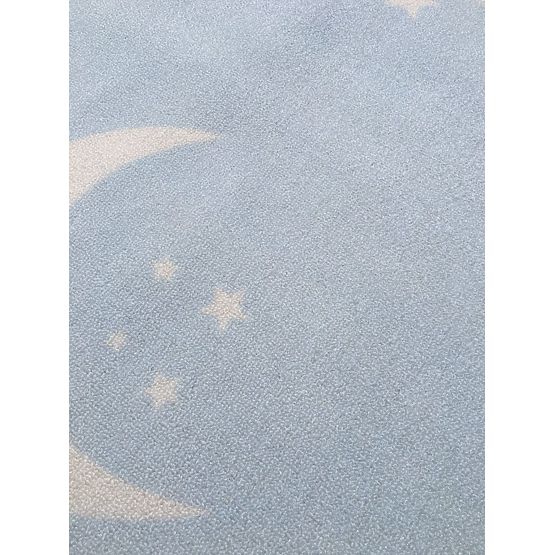 Pour enfants tapis LOVE YOU MOON bleu clair / blanc