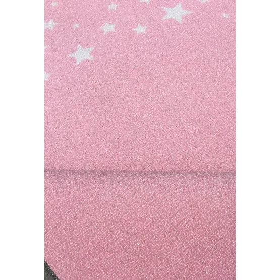 Pour enfants tapis LOVE YOU MOON rose/blanc