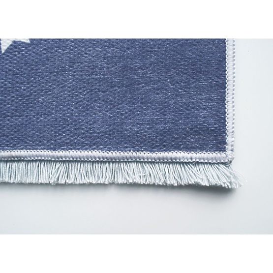 Pour enfants tapis LOVE YOU STARS bleu foncé - blanc