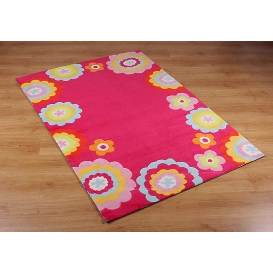 Pour enfants tapis - POURPRE FLOWERS N