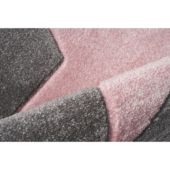 Pour enfants tapis STAR argent-gris/rose