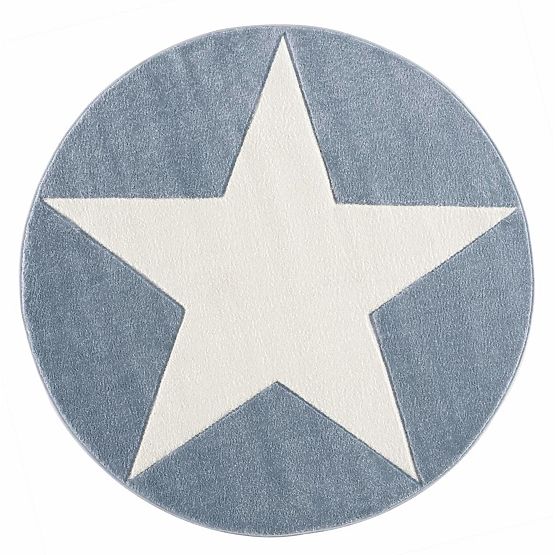 Pour enfants tapis STAR bleu/blanc