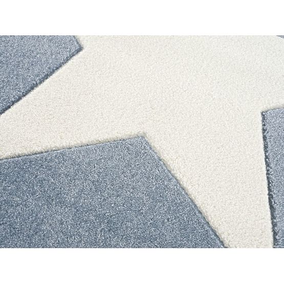 Pour enfants tapis STAR bleu/blanc