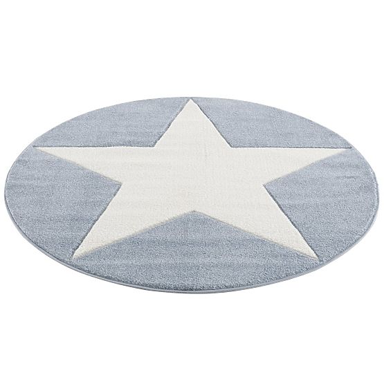 Pour enfants tapis STAR bleu/blanc