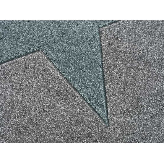 Pour enfants tapis STAR gris argenté/ menthe