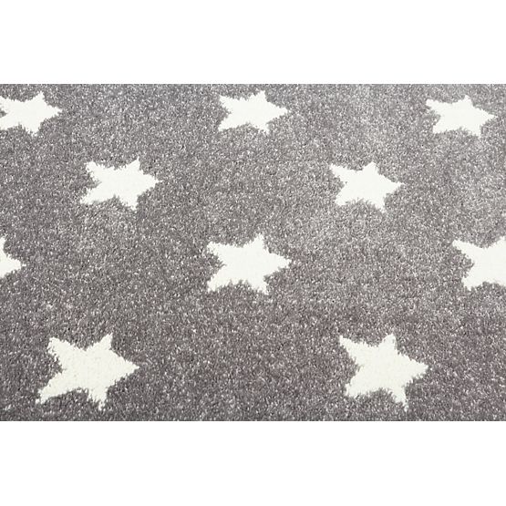 Pour enfants tapis STARS argent-gris/blanc