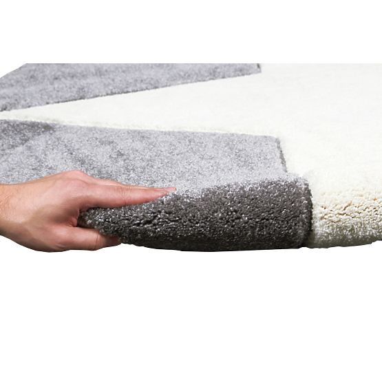 Pour enfants tapis STARS argent-gris/blanc