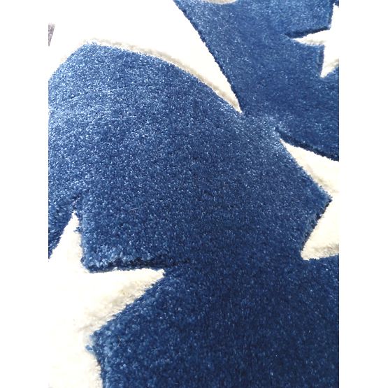 Pour enfants tapis STARS bleu foncé / blanc