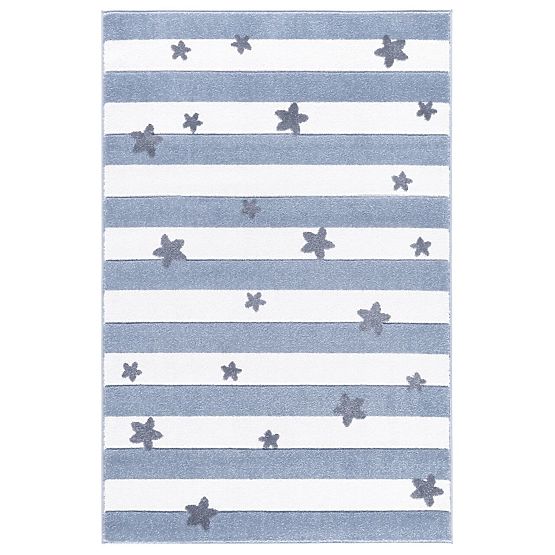Pour enfants tapis STARS STRIPES bleu et blanc