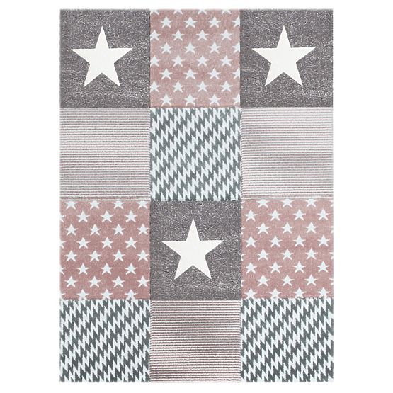 Pour enfants tapis Starwalk star rose