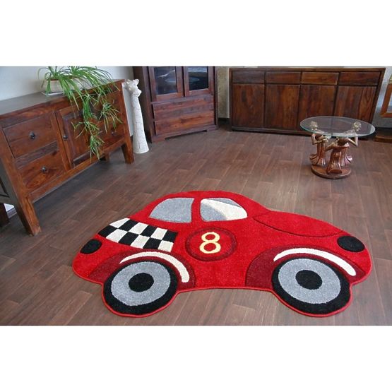 Pour enfants tapis VOITURE rouge