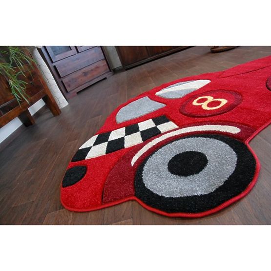 Pour enfants tapis VOITURE rouge
