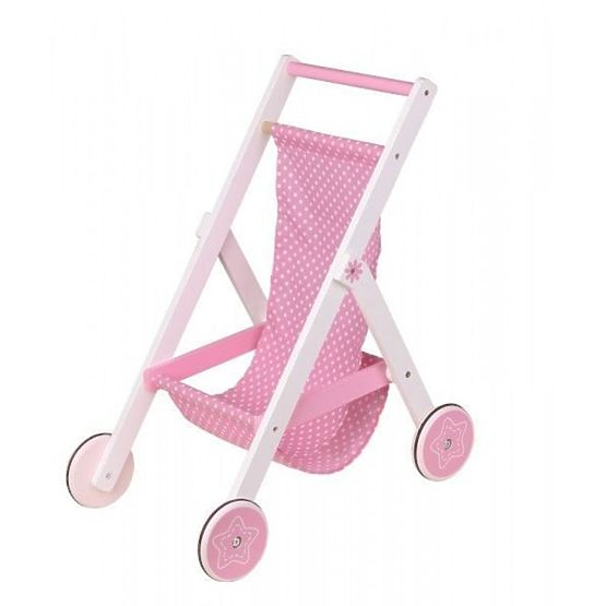 Poussette de sport en bois pour poupées